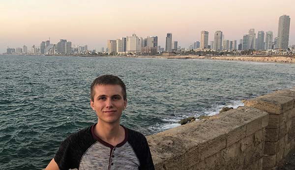 Tyler Harris in Tel Aviv, Israel