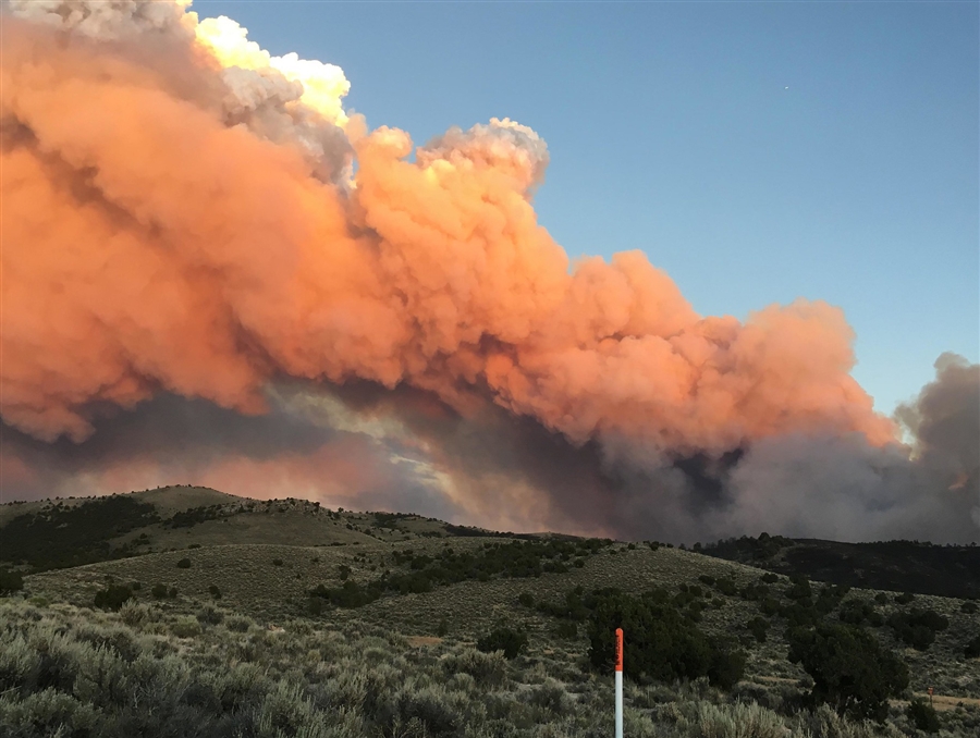 Smoke from the 2018 Hogan Fire