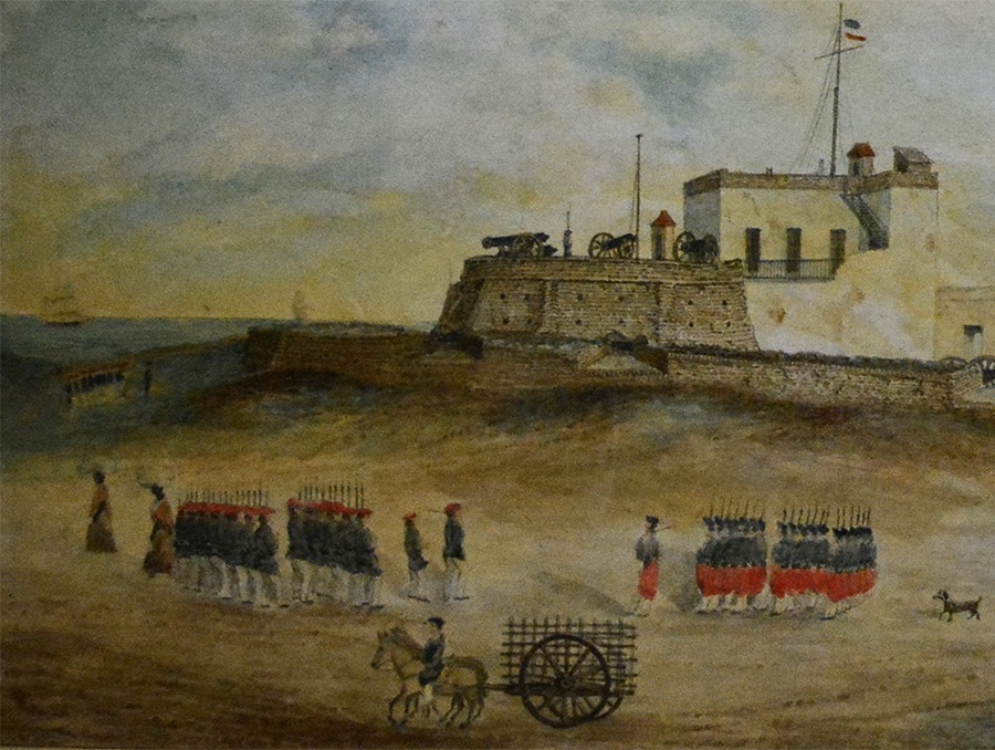 The Chasseur Basque unit at the Comodoro battery