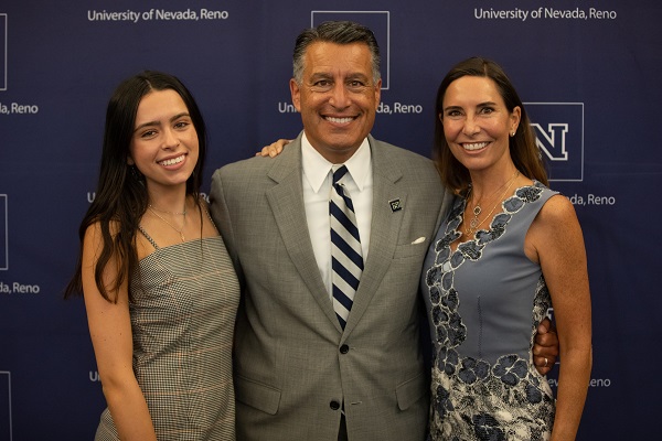 The Sandoval family, Brian Sandoval, his wife Lauralyn Sandoval and their daughter Marisa Sandoval