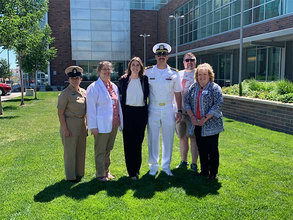 Lindsay and faculty of Orvis School of Nursing