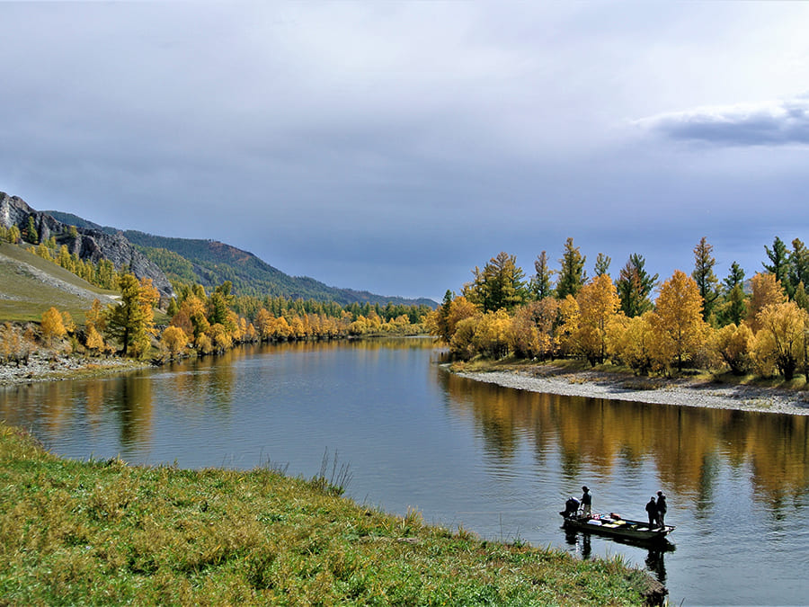 researchers at Eg River Mongolia