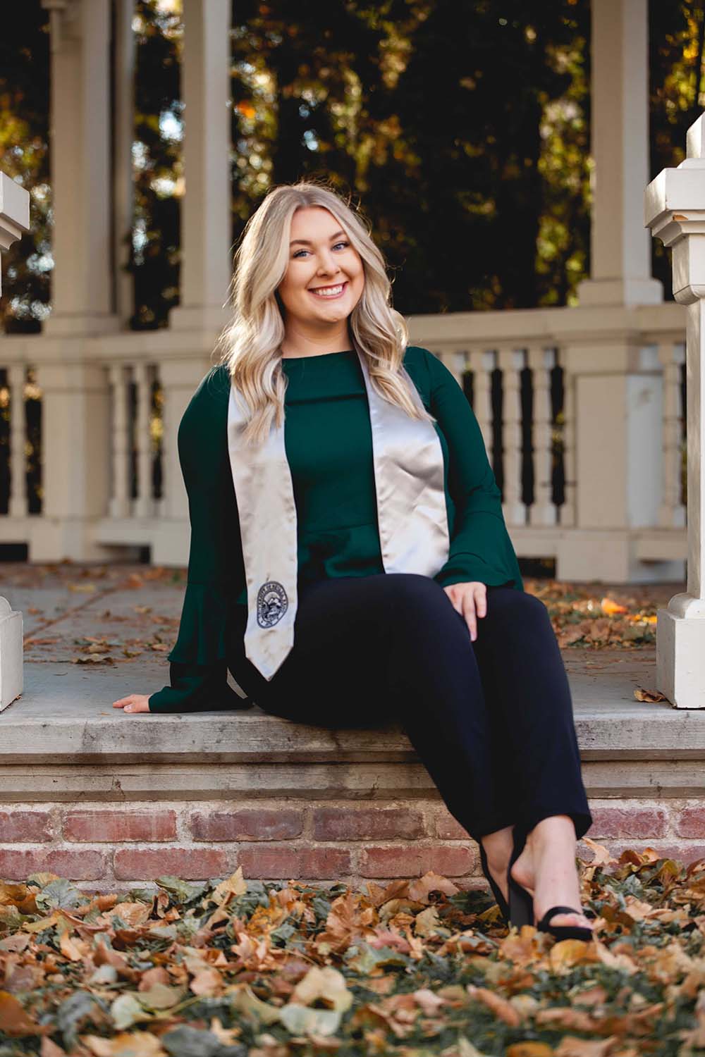 Mariah Zinn sits and poses for a photo in the University of Nevada, Reno Honor Court