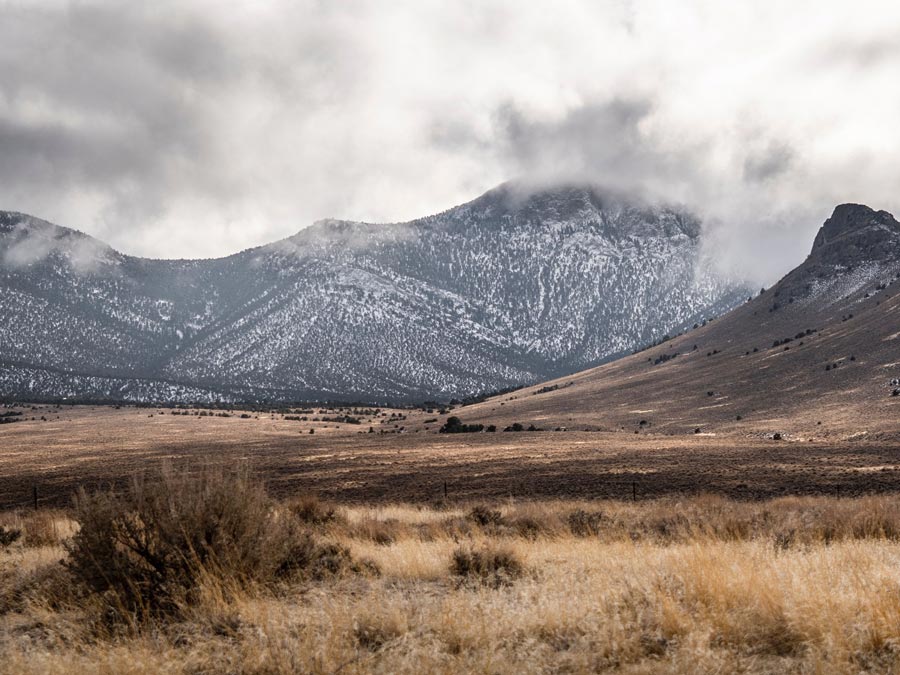 Scenic mountain landscape view in Fallon.