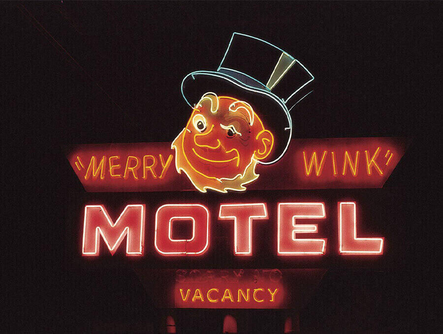 “Merry Wink” neon sign image provided the Neon in Nevada project