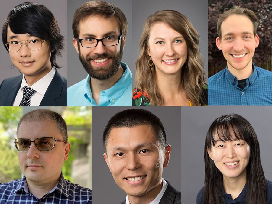 Collage of the individual photos of the University's 7 CAREER awardees in 2021