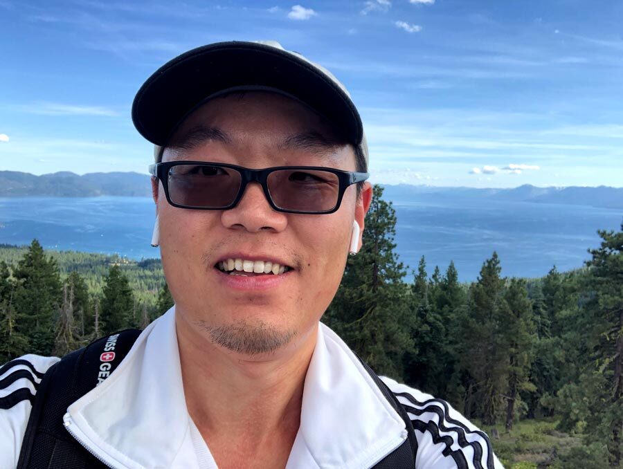 Photo of Jing-Jing Huang at Lake Tahoe.