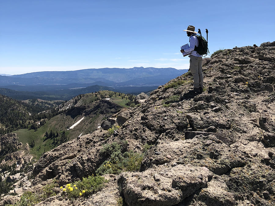 Chris Halsch on Castle Peak