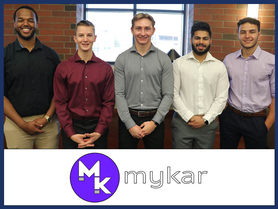 MyKar team members (from left to right) Akram Reshad, David Haulot, Dawson Lamb, Gurjant Mand and Jacob Teems-Robinson.