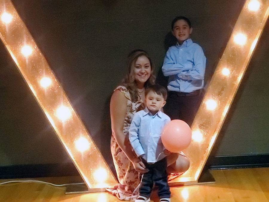 Aida Guerrero and her two sons