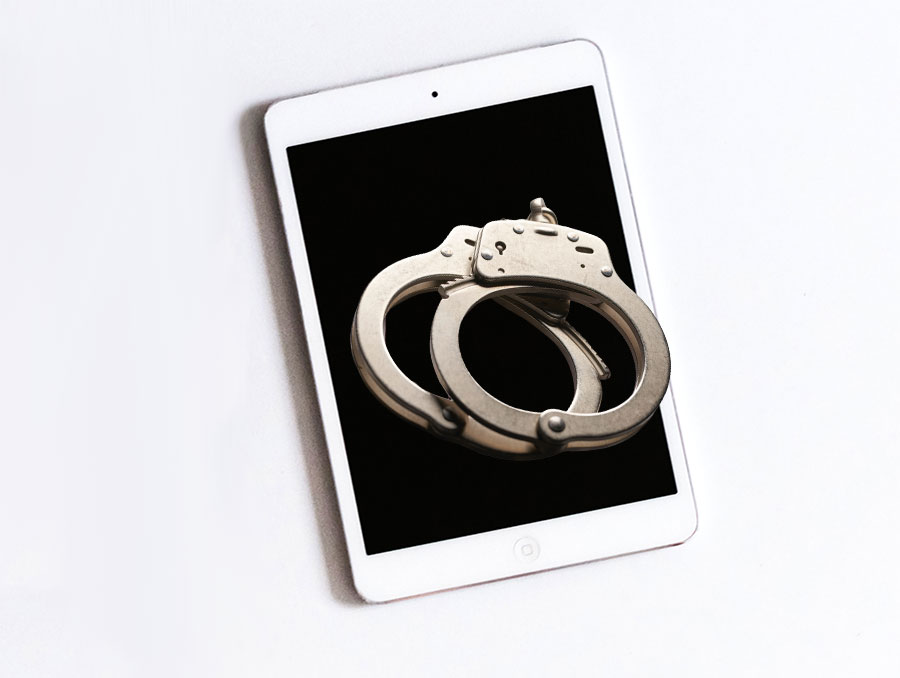 Handcuffs on an iPad