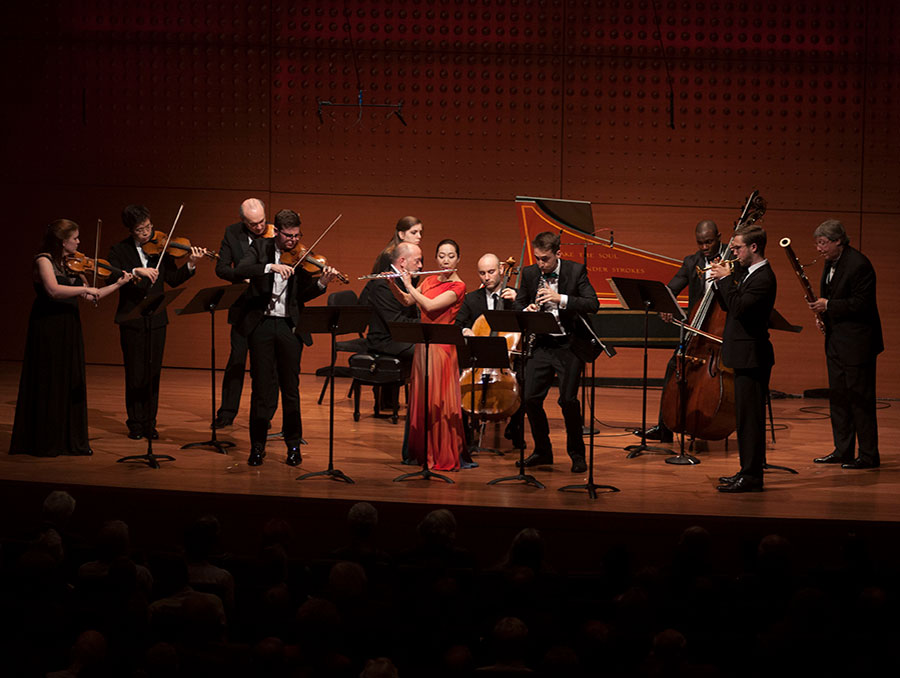 Chamber Music Society performs on stage