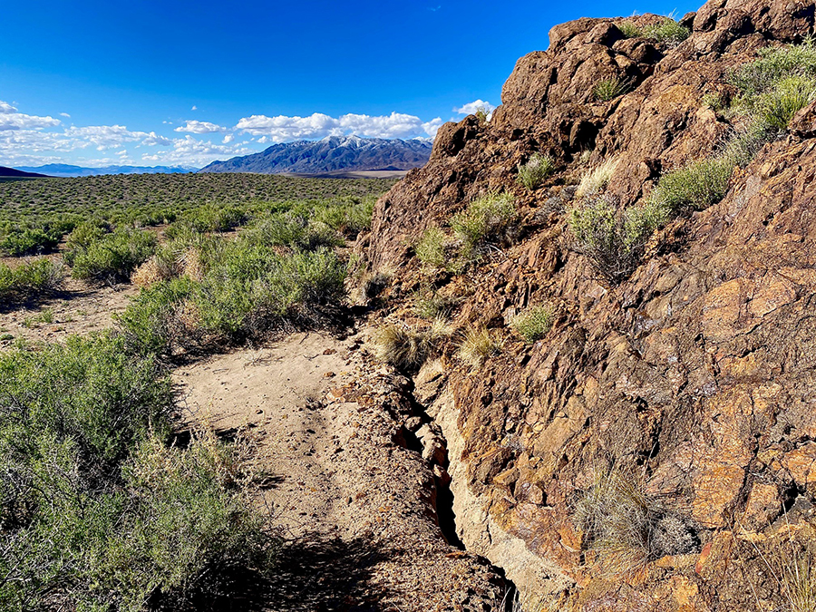 Surface rupture of Monte Cristo earthquake