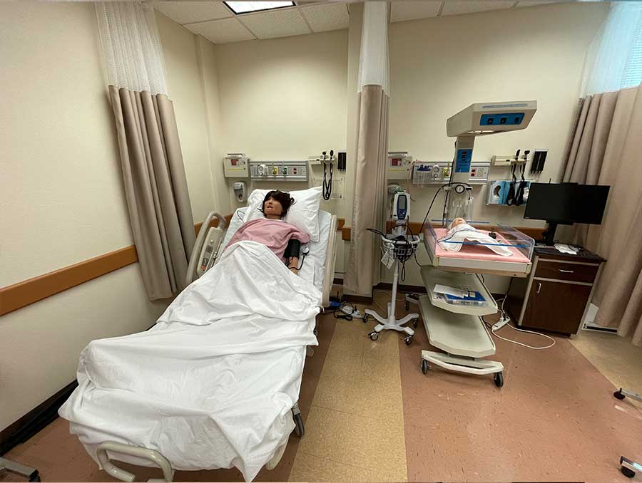 Birthing simulator helps nursing students get labor and delivery experience  During COVID