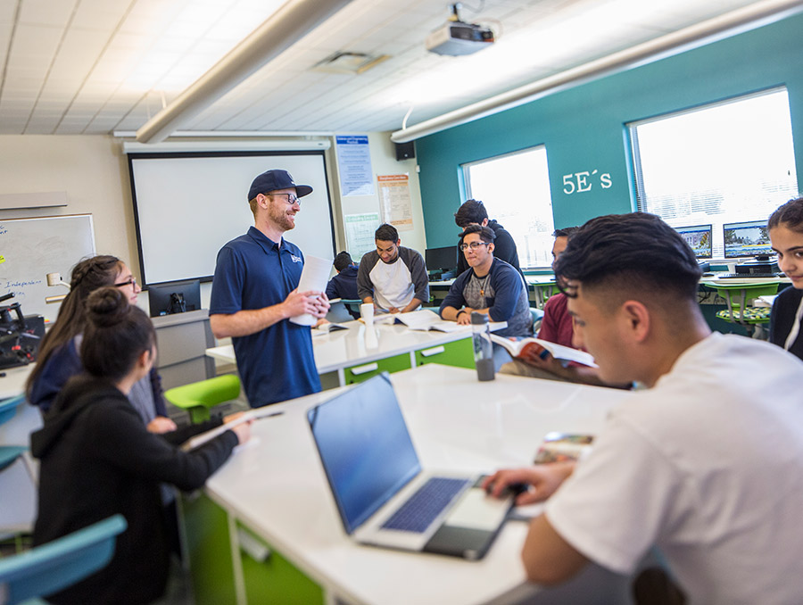 Students in a classroom