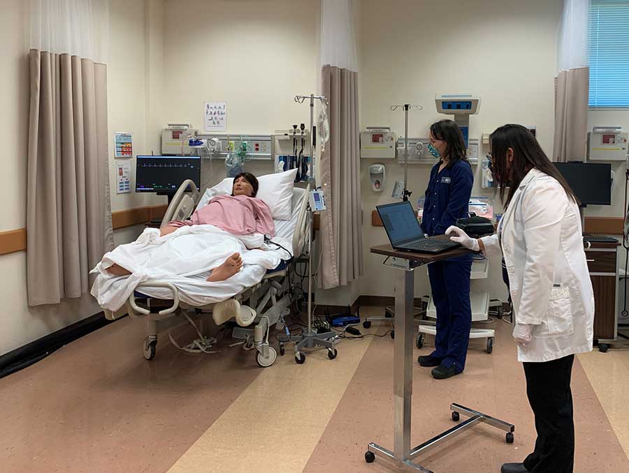 Birthing simulator helps nursing students get labor and delivery experience  During COVID