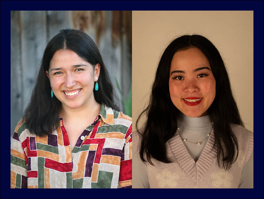 Headshots of Alejandra Griswold (left) and Kira Ewoldt (right).