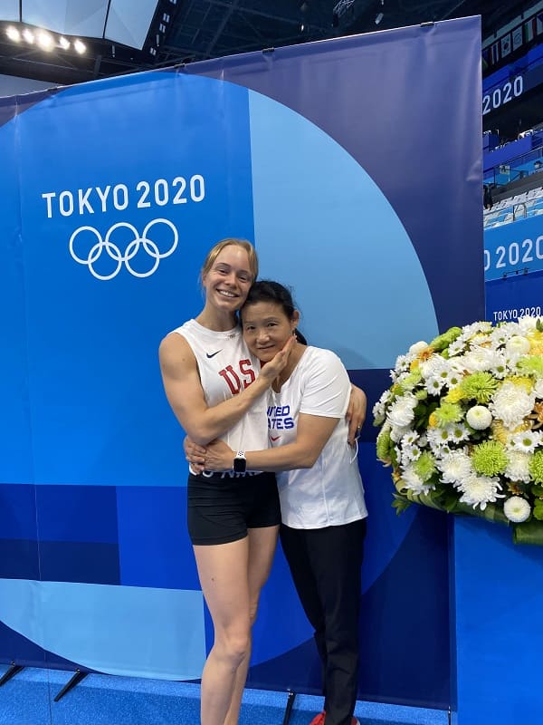 Krysta Palmer and coach JianLi You