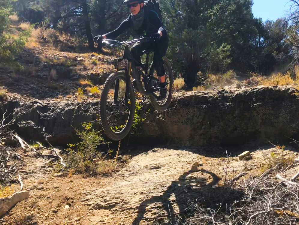 Alex Vanderhoff mountain biking in Ely, Nevada