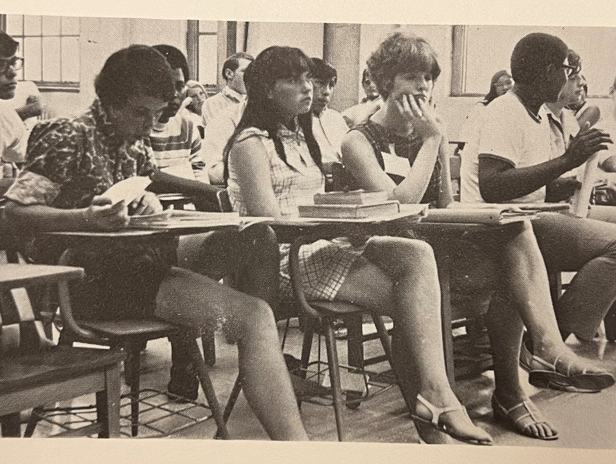 Students gather in a University of Nevada, Reno Upward Bound program in summer 1969.