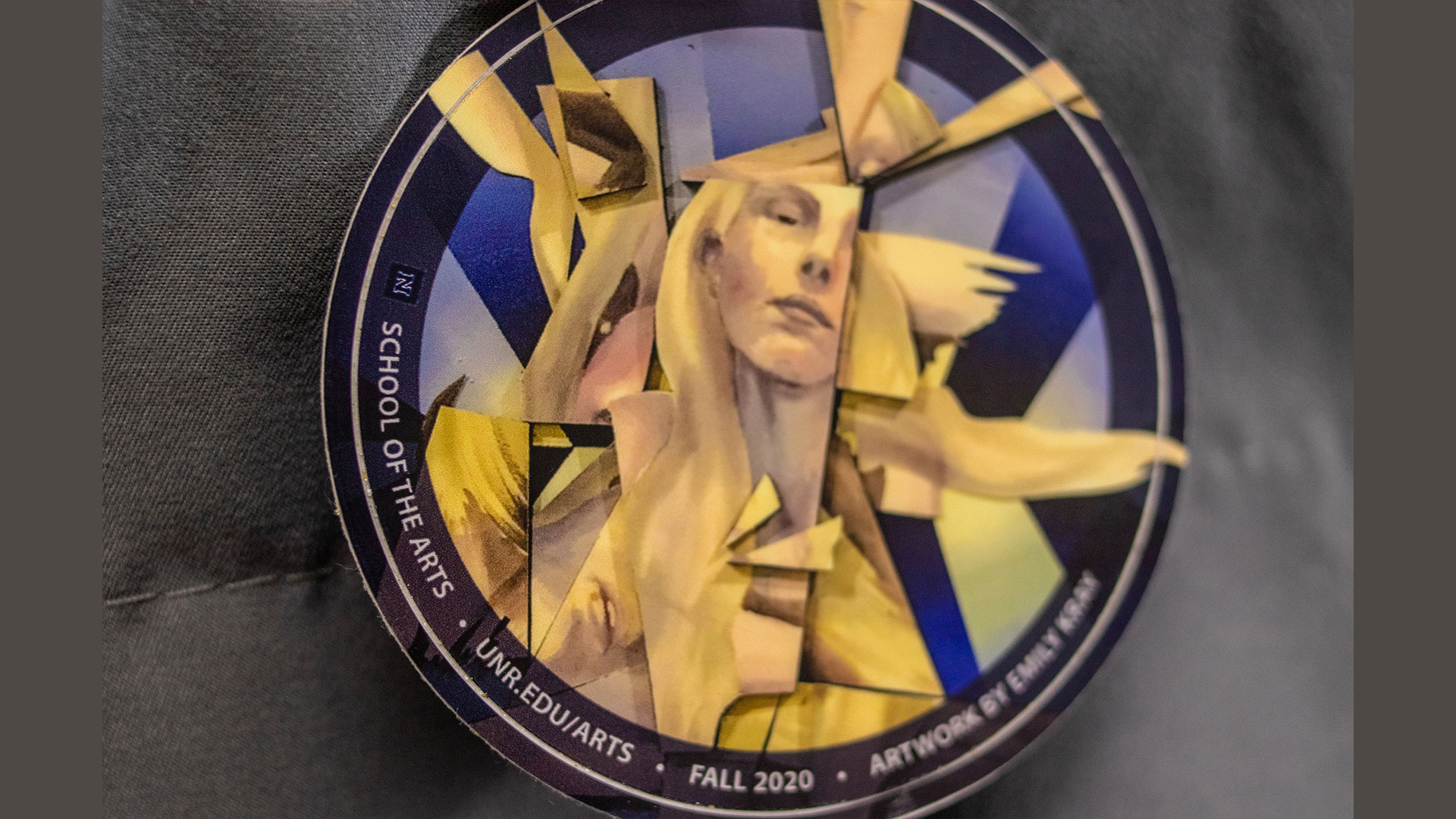 Fall 2020 sticker winner featuring sticker of abstract art