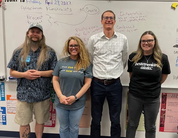 From left to right: Zac Campbell, Marnie Penkalski, Jim Webber, and Tamara Ouellette