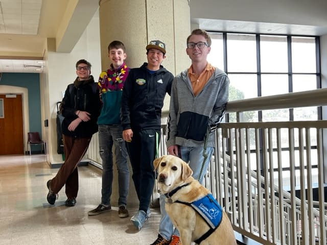 Four of the five Path to Independence Graduates Line Up Next to Each Other