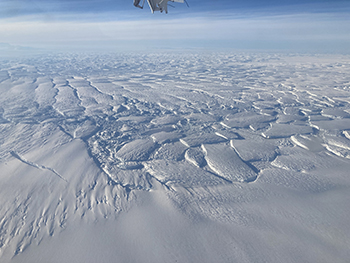 aerial view of glacier