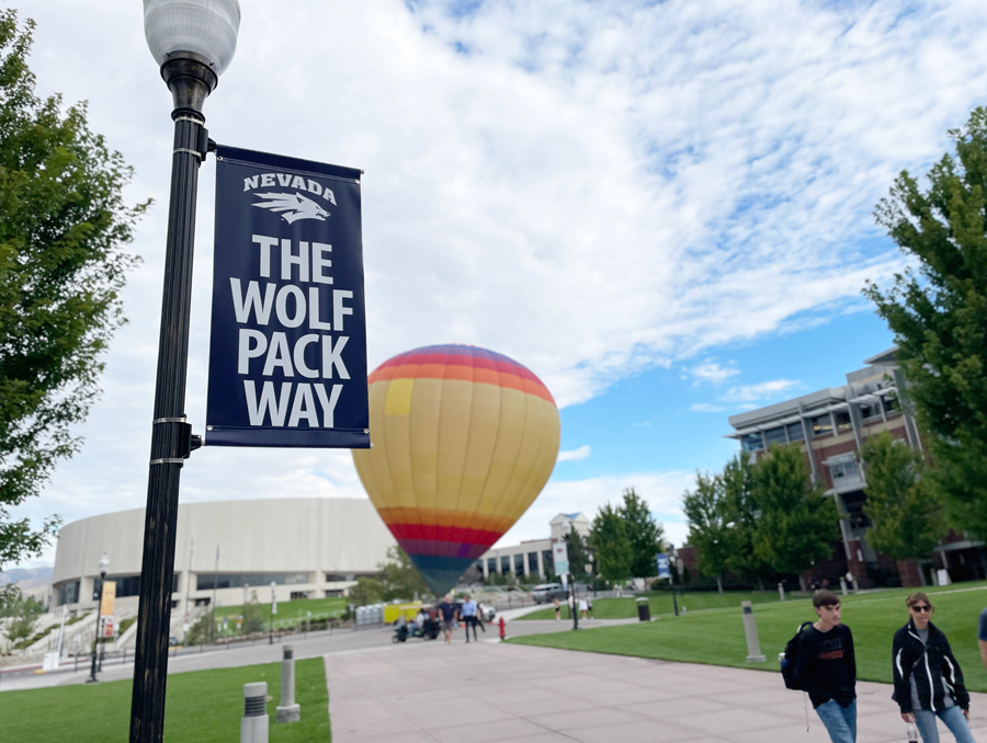 Hot air balloon on the University campus