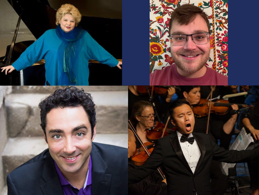 A photo collage featuring all four new faculty members' headshots.