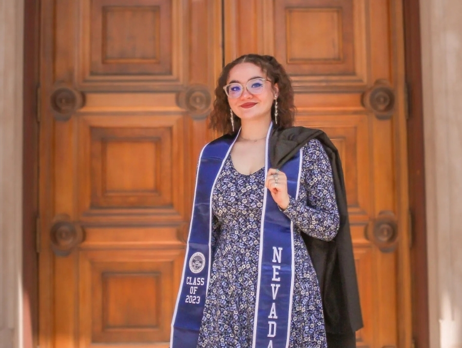 Victoria Matthews in graduation attire
