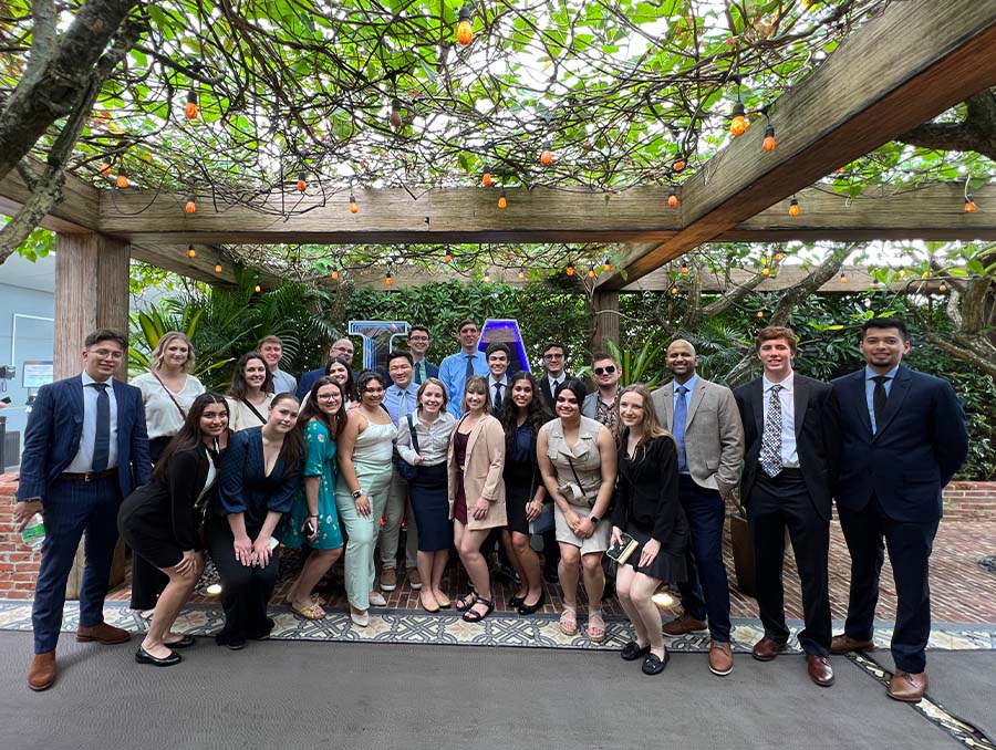 Nevada Global Business students stand together for a picture