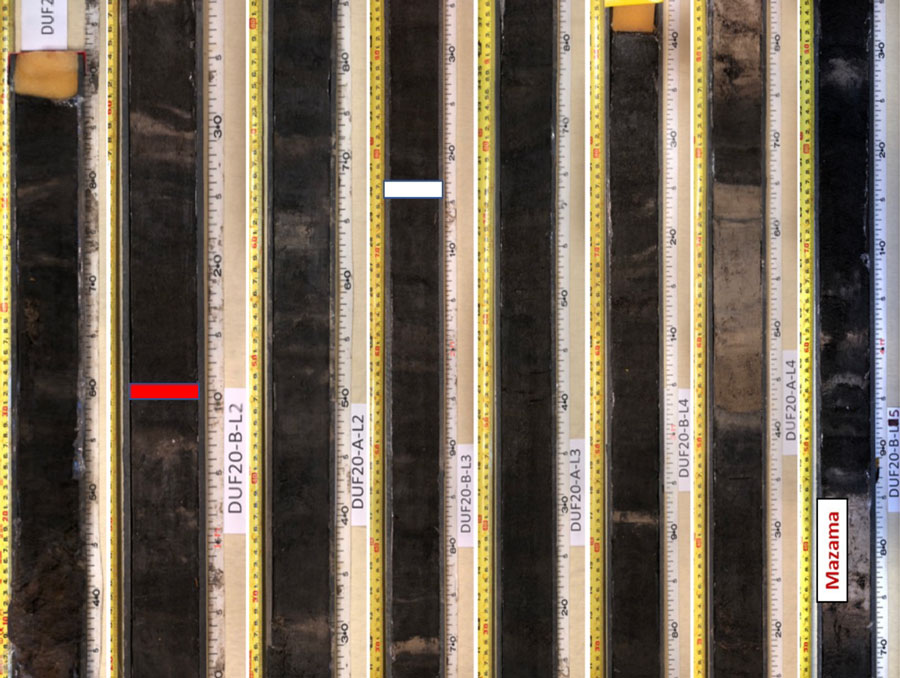 Scanned mud core samples