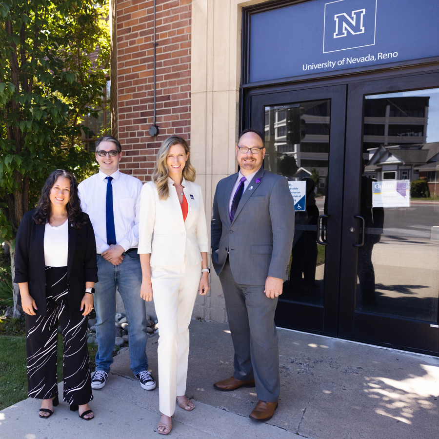 Guin Center team out front of building