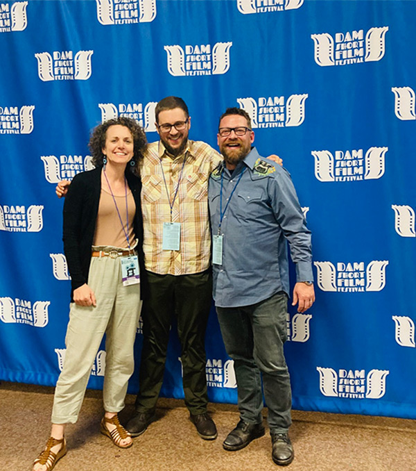 Kari Barber, Richard Bednarski and Mark Maynard at the Dam Short Film Fest. 