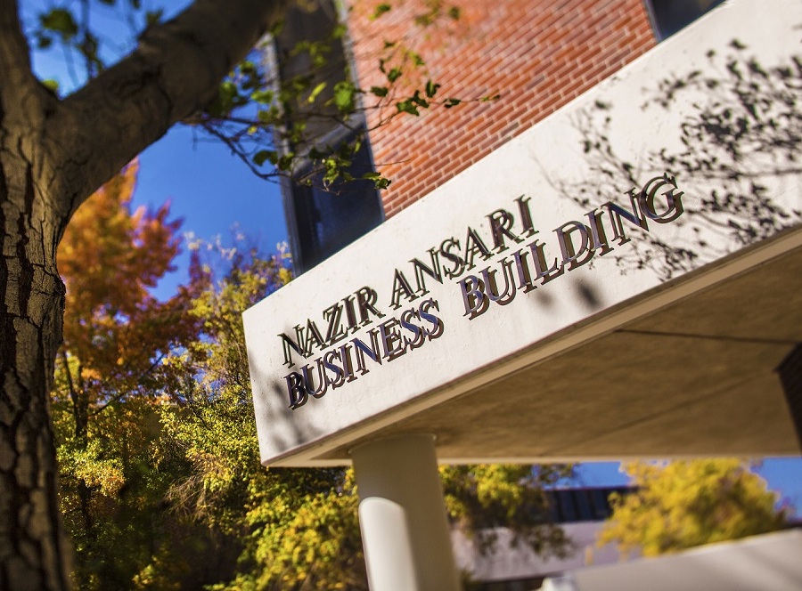 Exterior of the Ansari College of Business Building