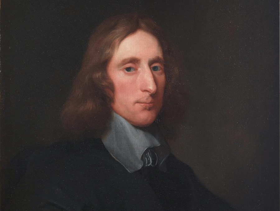 Oil on canvas portrait of Richard Cromwell.
