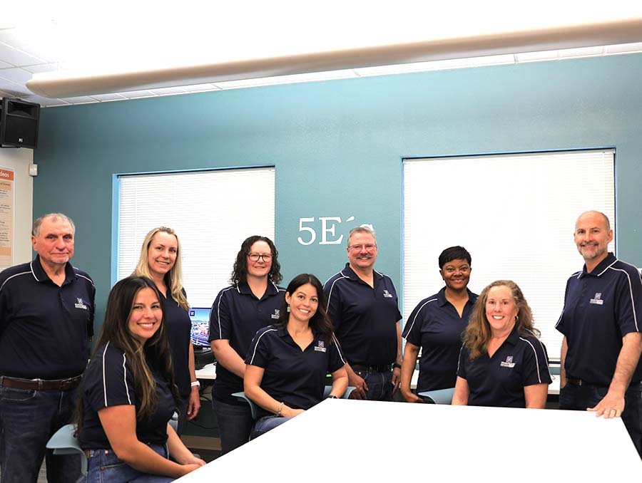 (From left to right) Robert Quinn; Meghan Trowbridge; Megan Beckham; Jessie Ross; Mandi Collins, Glenn Waddell, Jr.; Melanie Duckworth; Colly Fisher and Nick Nemsgern