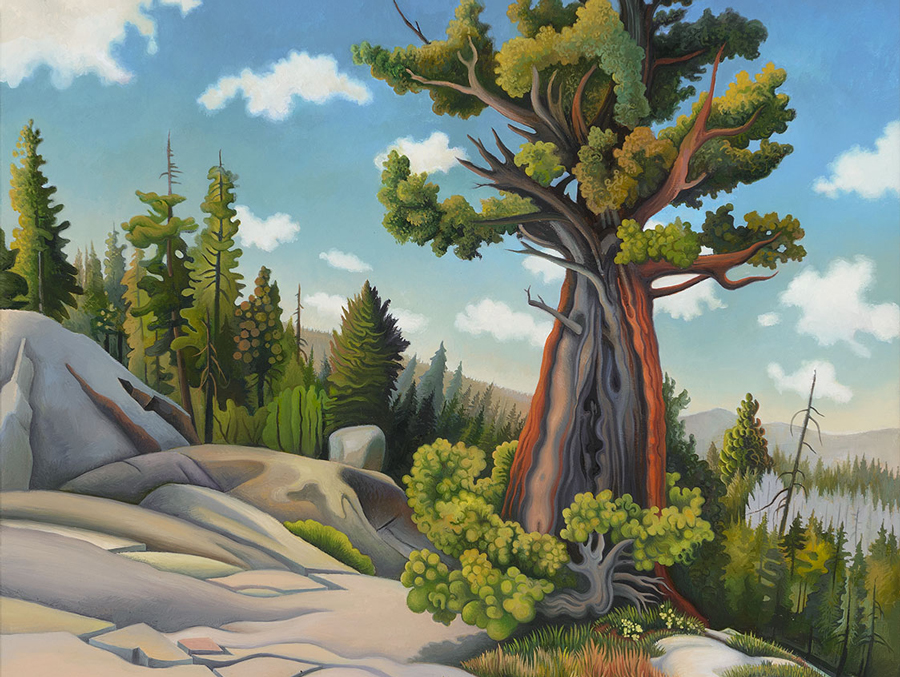 Oil painting of the Sierra Nevada