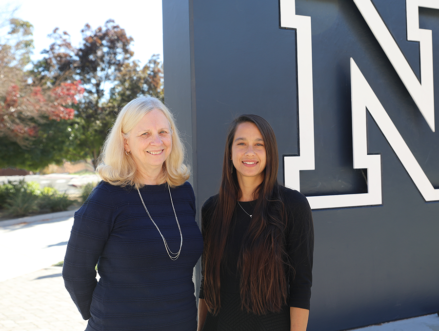 Drs. Demchak and Sutter in front of the Nevada N