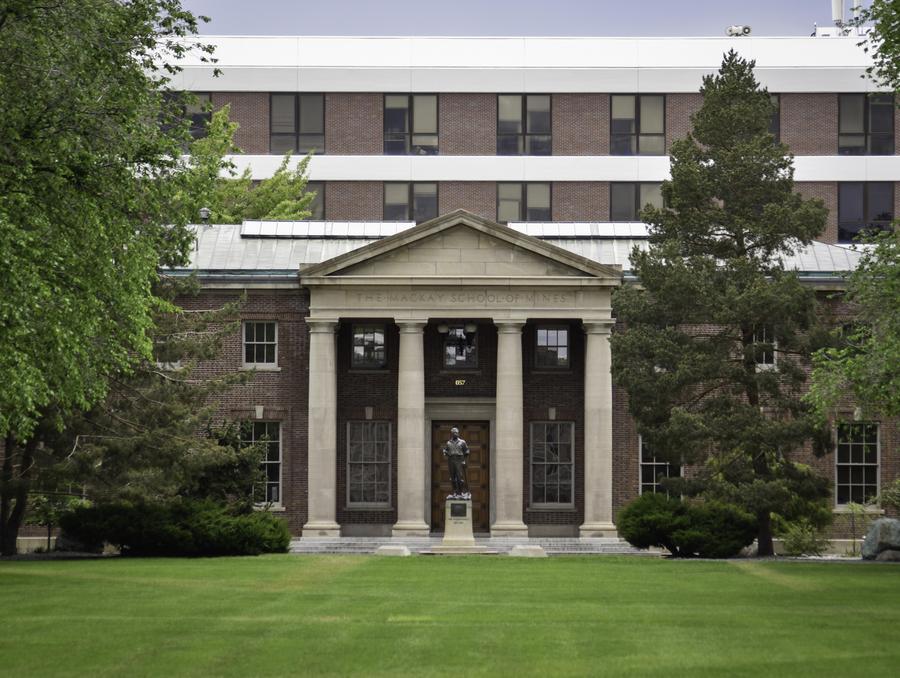 The University's Quad facing the Mackay statue.