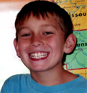 Adam Robert Steele as a young boy.