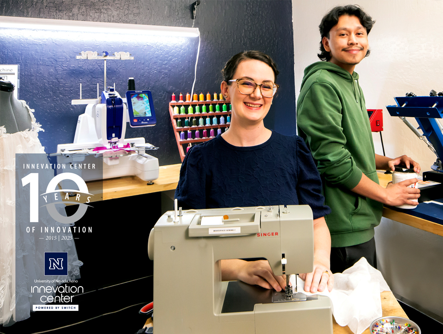 Makerspace textile lab in the UNR Innevation Center.