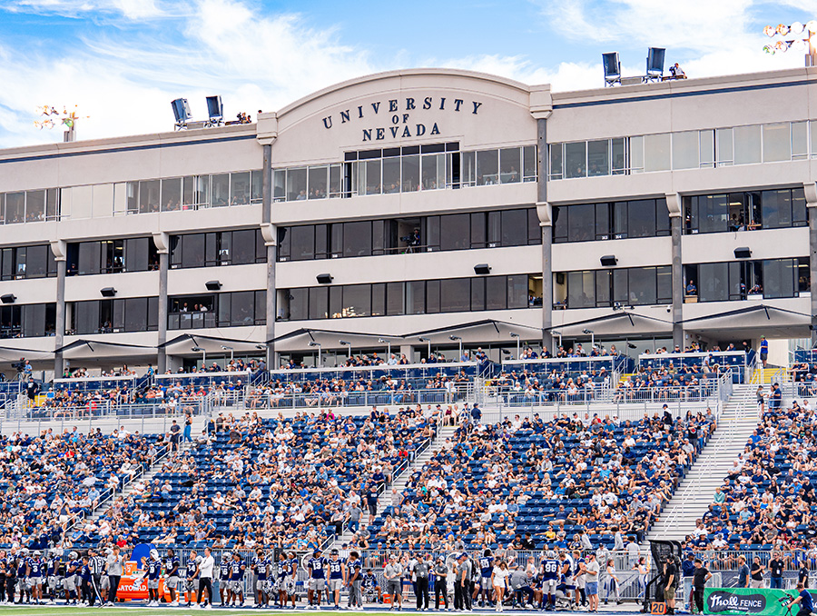 Football Fans at Mackay Stadium.