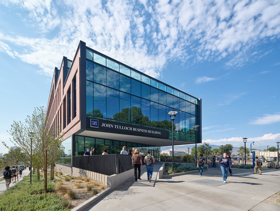 Exterior image of the John Tulloch Business Building.
