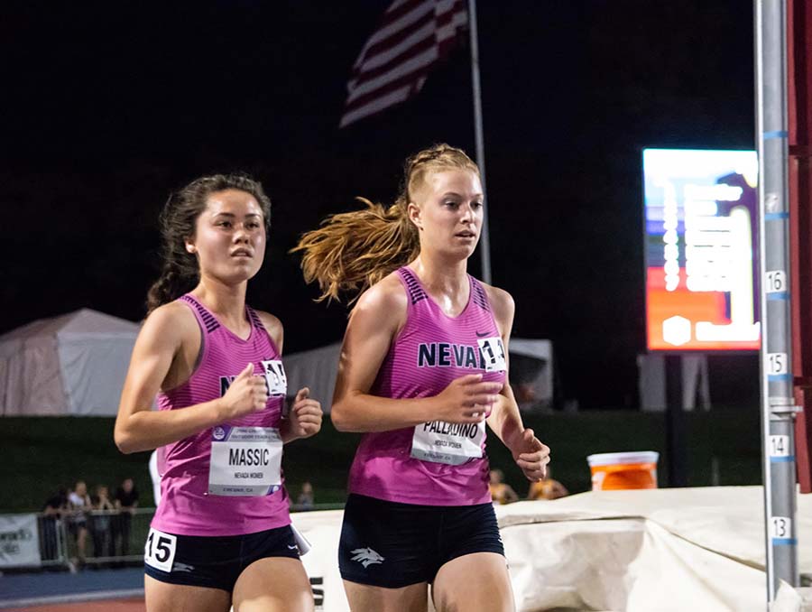 Lauryn Massic running for the university&rsquo;s cross-country team as an undergraduate student.  