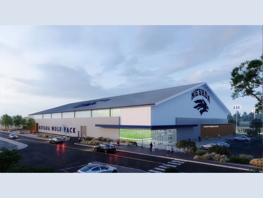 A rendering of the proposed Nevada Field House building.