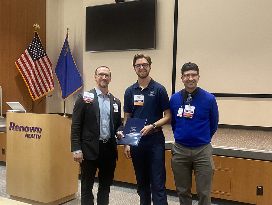 Brennan Potts at the annual Reno Neuroscience Symposium at Renown Health.