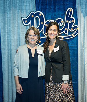 Dr. Debra Hendrickson and Lauren Schwarz, Ph.D., associate dean of institutional wellness, at the Nevada Alumni Association Awards Gala.