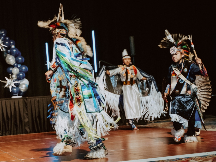Cultural dancing at the celebration.